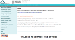 Desktop Screenshot of norwichhomeoptions.org.uk